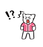 野球ねこ応援団・ピンクチームVer.（個別スタンプ：36）