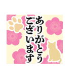 和柄と猫【挨拶】………………..（個別スタンプ：3）