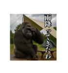 夏キャンプを楽しむゴリラ（個別スタンプ：12）