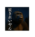 夏キャンプを楽しむゴリラ（個別スタンプ：13）