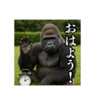 夏キャンプを楽しむゴリラ（個別スタンプ：25）