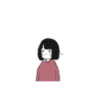 黒髪おぶしゅの日常（個別スタンプ：1）