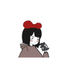 黒髪おぶしゅの日常（個別スタンプ：3）