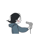 黒髪おぶしゅの日常（個別スタンプ：6）