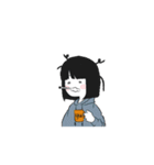 黒髪おぶしゅの日常（個別スタンプ：10）