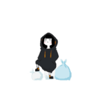 黒髪おぶしゅの日常（個別スタンプ：12）