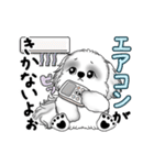 動くB＆Wのシーズー犬 2025 「暑い夏」（個別スタンプ：9）