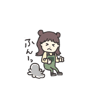 Animal and girl ✳︎（個別スタンプ：3）