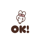 [❶]⏹⬛ピョンピョンラビット⬛ピンク（個別スタンプ：3）