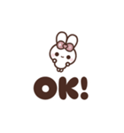 [❶]▶️動く⬛ピョンピョンラビット⬛ピンク（個別スタンプ：3）