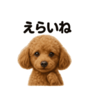 【褒め上手】ポジティブなトイプードル（個別スタンプ：14）