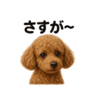 【褒め上手】ポジティブなトイプードル（個別スタンプ：15）