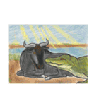 絵本のような動物たち・生き物・自然（個別スタンプ：3）