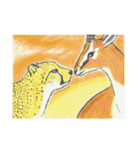絵本のような動物たち・生き物・自然（個別スタンプ：4）