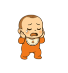 オレンジの服を着た赤ちゃん（個別スタンプ：3）