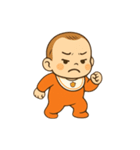 オレンジの服を着た赤ちゃん（個別スタンプ：14）