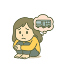 パニック障害、不安障害もちさんのスタンプ（個別スタンプ：25）