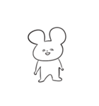さめてるうさぎさん／文字なしVer（個別スタンプ：3）