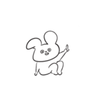 さめてるうさぎさん／文字なしVer（個別スタンプ：10）