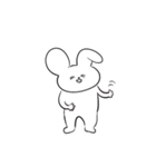 さめてるうさぎさん／文字なしVer（個別スタンプ：35）