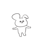 さめてるうさぎさん／文字なしVer（個別スタンプ：36）