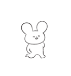 さめてるうさぎさん／文字なしVer（個別スタンプ：40）