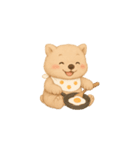 毎日使えるウォンのふわふわスタンプ(無言)（個別スタンプ：12）