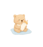 毎日使えるウォンのふわふわスタンプ(無言)（個別スタンプ：28）