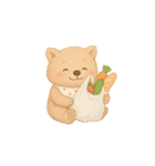 毎日使えるウォンのふわふわスタンプ(無言)（個別スタンプ：34）