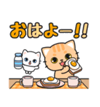 毎日使えるあいさつ色々 #ネコナール4（個別スタンプ：1）