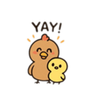 鶏の親子英語バージョン（個別スタンプ：1）