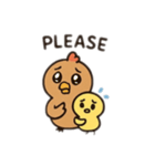 鶏の親子英語バージョン（個別スタンプ：10）