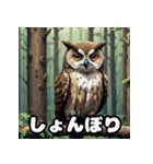 40表情ランダムフクロウスタンプ（個別スタンプ：3）