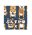 ニヒルな柴犬のランダム表情スタンプ（個別スタンプ：22）