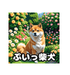 ニヒルな柴犬のランダム表情スタンプ（個別スタンプ：33）