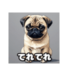 表情いろいろ！かわいいパグスタンプ（個別スタンプ：5）