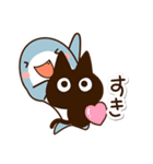 かわクロ＆ちびサメ（個別スタンプ：6）
