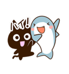 かわクロ＆ちびサメ（個別スタンプ：7）