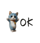 あおねこハングル♡韓国語でおしゃべり（個別スタンプ：7）