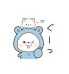 コラボ＊動く♪くまぽこ＆ぷにゃんこ（個別スタンプ：9）