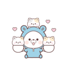 コラボ＊動く♪くまぽこ＆ぷにゃんこ（個別スタンプ：19）