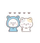 コラボ＊動く♪くまぽこ＆ぷにゃんこ（個別スタンプ：21）
