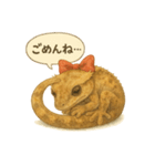 赤リボンのクレステッドゲッコー（個別スタンプ：13）