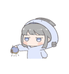 鯖子ちゃんの悩み（個別スタンプ：1）