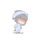 鯖子ちゃんの悩み（個別スタンプ：3）