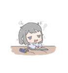 鯖子ちゃんの悩み（個別スタンプ：4）