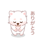 ホワイト柴犬「マランちゃん」は毎日楽しい（個別スタンプ：3）