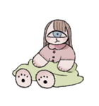 もっちり単眼ゆるスタンプ（個別スタンプ：3）