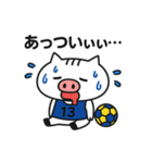 ハンドボール部ねこぶぅ【夏バテ注意報編】（個別スタンプ：1）