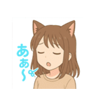 猫耳ガールのゆるかわスタンプ（個別スタンプ：6）